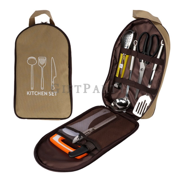 Outdoor Cooker Camping Cookout Cutlery Kit,户外炊具露营野炊餐具包八件組