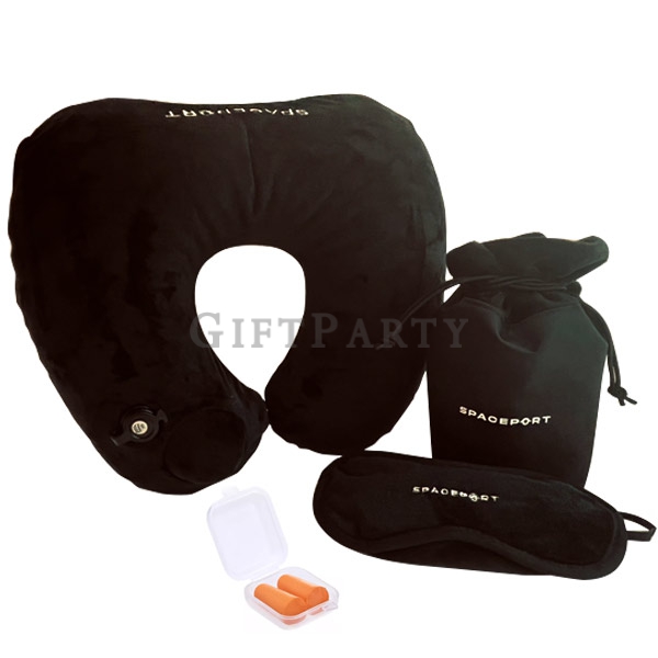 U-shaped pillow travel set按壓充氣U型枕眼罩旅行組