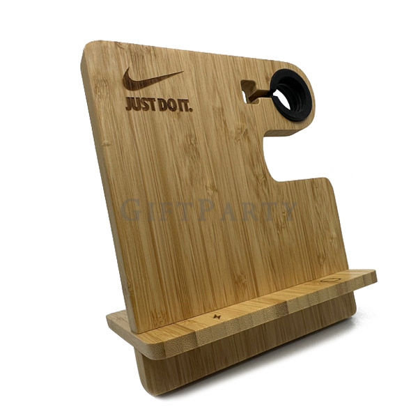 Customized gifts, promotional gifts, brand gifts, car brand gifts,三合一竹製無線充電座