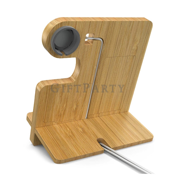 客製化禮品,新款贈品,商務禮品,員工禮品,LNRO M三合一竹製無線充電座4