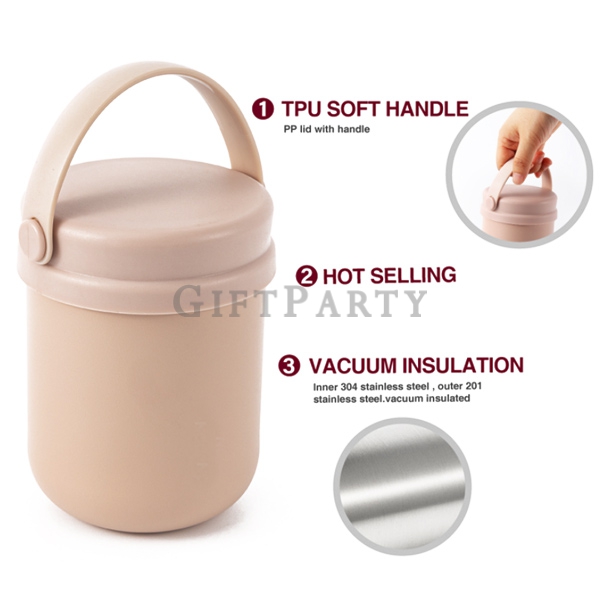 Stainless Steel Mini Thermos Vacuum Food Jar Flask,迷你保溫真空悶燒罐300ml