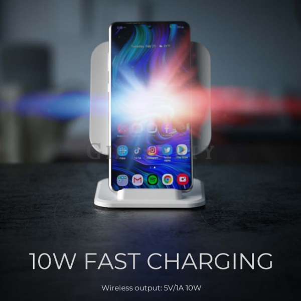 無線充電手機支架, 客製充電支架, 10W 無線充電器, 手機支架贈品, 桌面整理好物, 百貨滿額禮推薦, 科技贈品, 環保充電座