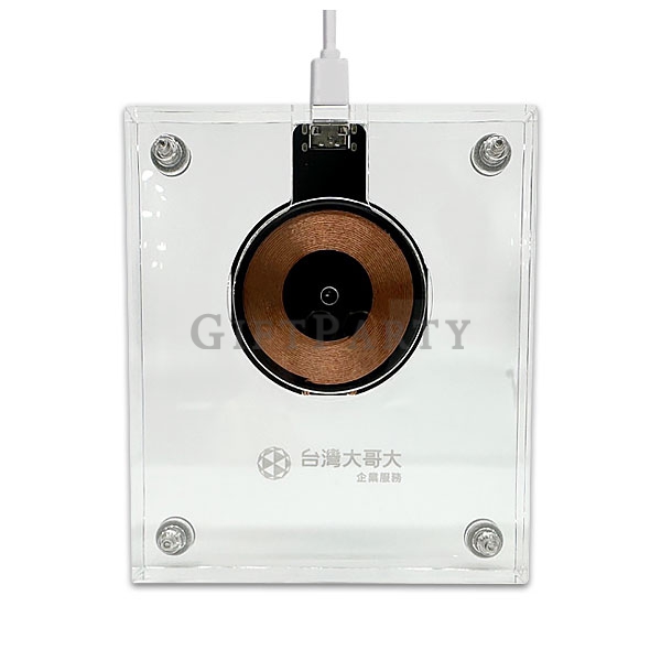 15w透明壓克力無線充電盤,禮品,電信贈品,無線充電盤訂製,發光LOGO充電器,透明充電盤,科技禮品,台灣大哥大贈品