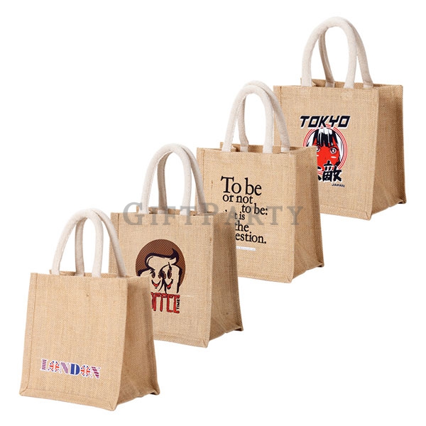 jute shopping bag,麻布袋,麻布購物袋,麻布袋黃麻購物袋A6(全彩燙印)