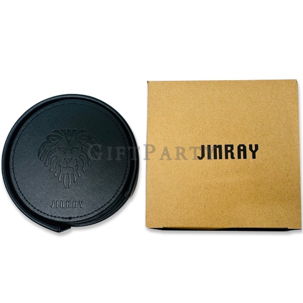 企業禮品,企業贈品,PU皮革杯墊組4片, PU leather coaster set 4 pieces