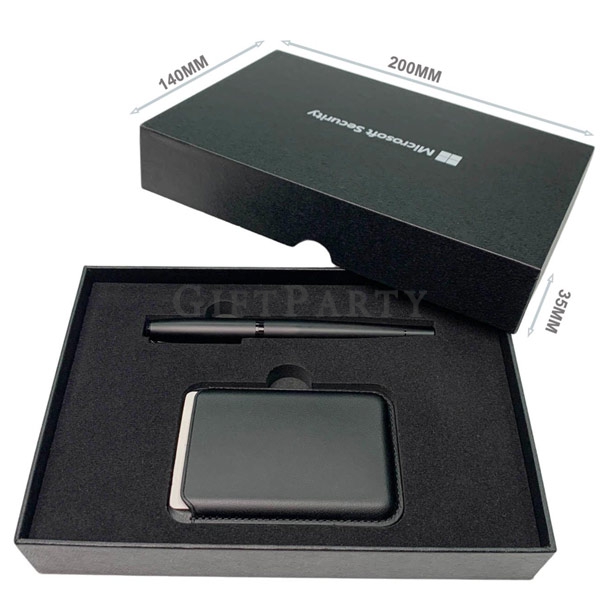 magnetic card wallet, corporate pen gift, logo gift set, phone stand wallet, executive giveaway磁吸手機支