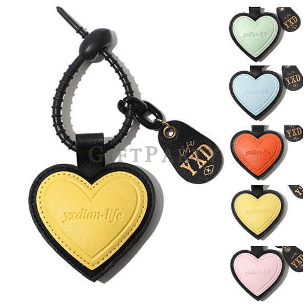 Heart-shaped Faux Leather Keychain,皮革愛心鑰匙圈掛飾6