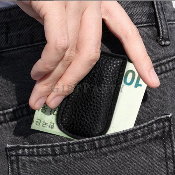 leather money clip, PU cash clip, custom logo clip, corporate gifting item,皮革磁鐵鈔票夾