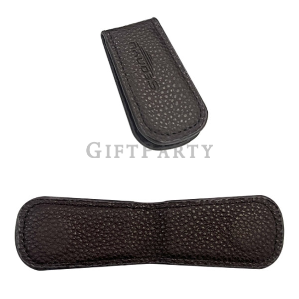 leather money clip, PU cash clip, custom logo clip, corporate gifting item,皮革磁鐵鈔票夾