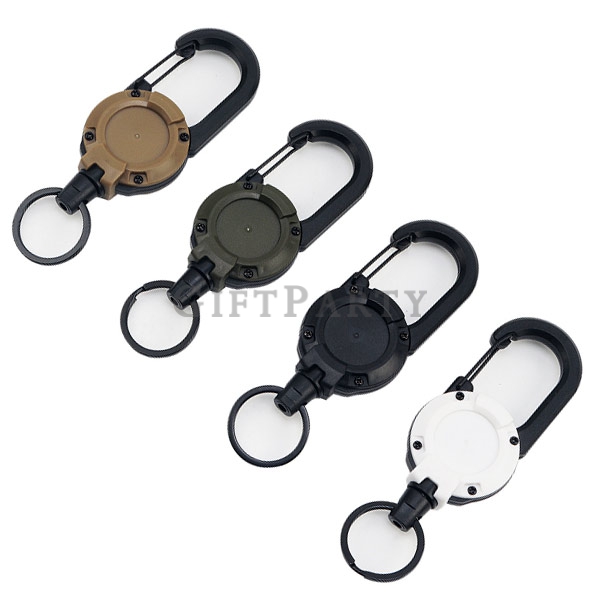 伸縮鑰匙扣, 戶外掛扣贈品, 客製LOGO鑰匙圈, 客製化禮品, 戰術易拉扣伸縮扣鋼絲繩多功能鑰匙