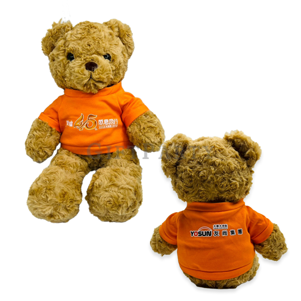 teddy bear,企業絨毛,企業公仔,客製T恤泰迪熊,客製化絨毛玩偶, LOGO T恤公仔, 品牌療癒禮品, 兒童活動贈品, 百貨滿額禮推薦, 公益贈品, 企業形象公仔