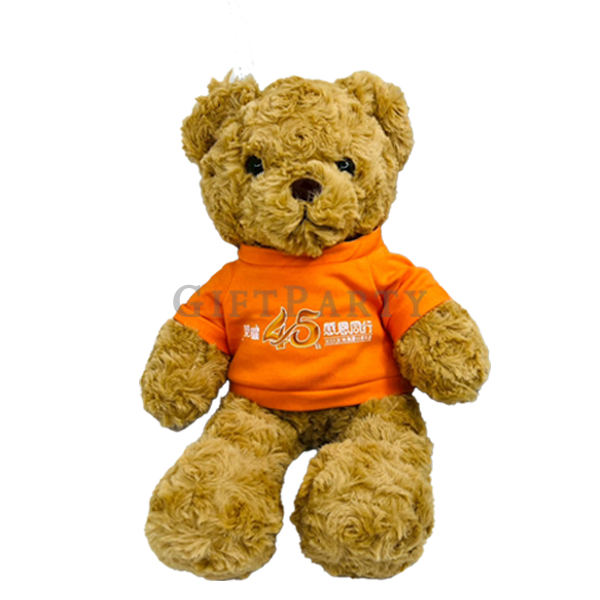 teddy bear,企業絨毛,企業公仔,客製T恤泰迪熊,客製化絨毛玩偶, LOGO T恤公仔, 品牌療癒禮品, 兒童活動贈品, 百貨滿額禮推薦, 公益贈品, 企業形象公仔