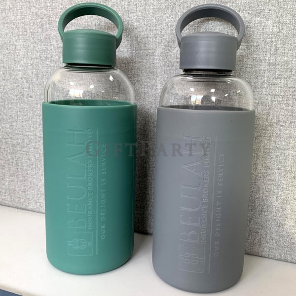硅膠套玻璃水瓶,矽膠套玻璃瓶,禮品,贈品,紀念品,,隔熱套玻璃水瓶