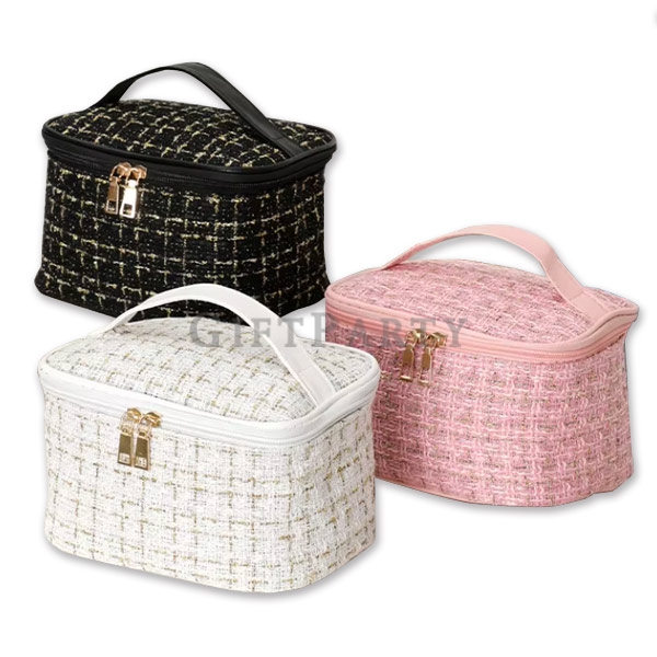 小香風化妝包,毛呢化妝包,品牌滿額贈,化妝品贈品,美妝禮品,客製化妝包,彩妝贈品