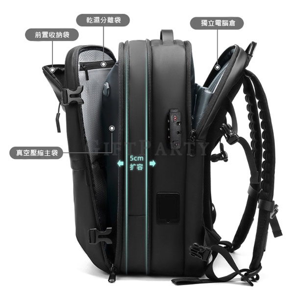 一鍵抽真空壓縮背包,真空後揹包,真空旅行包,壓縮旅行包,旅行禮品,vip禮品,贈品,