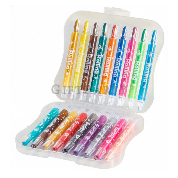12 色旋轉蠟筆,幼稚園禮物,兒童節禮物,企業家庭日,12-color rotating crayons, kindergarten gift, Children's Day gift, corpor
