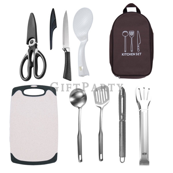 Outdoor Cooker Camping Cookout Cutlery Kit,户外炊具露营野炊餐具包八件組