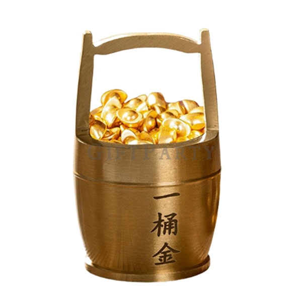 黃桶一桶金金元寶,客製化禮品, 企業大宗採購, 黃銅一桶金, 金元寶擺飾, 銀行贈品客製, 股東會紀念品, 五路財神週邊,