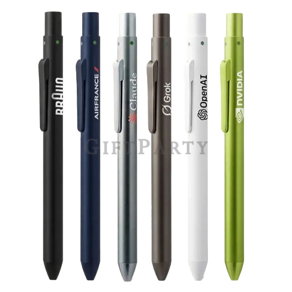 資訊展贈品,品牌贈品,飯店筆,品牌禮品,重力感應機制鋁管四色筆